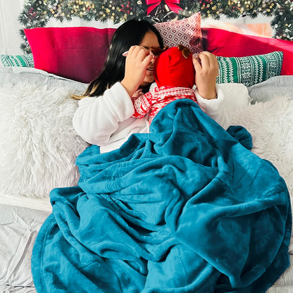 Bedsure Fleece Blankets King Size Teal - Bed Blanket Soft Lightweight Plush Cozy Fuzzy Luxury Microfiber, 108x90 inches