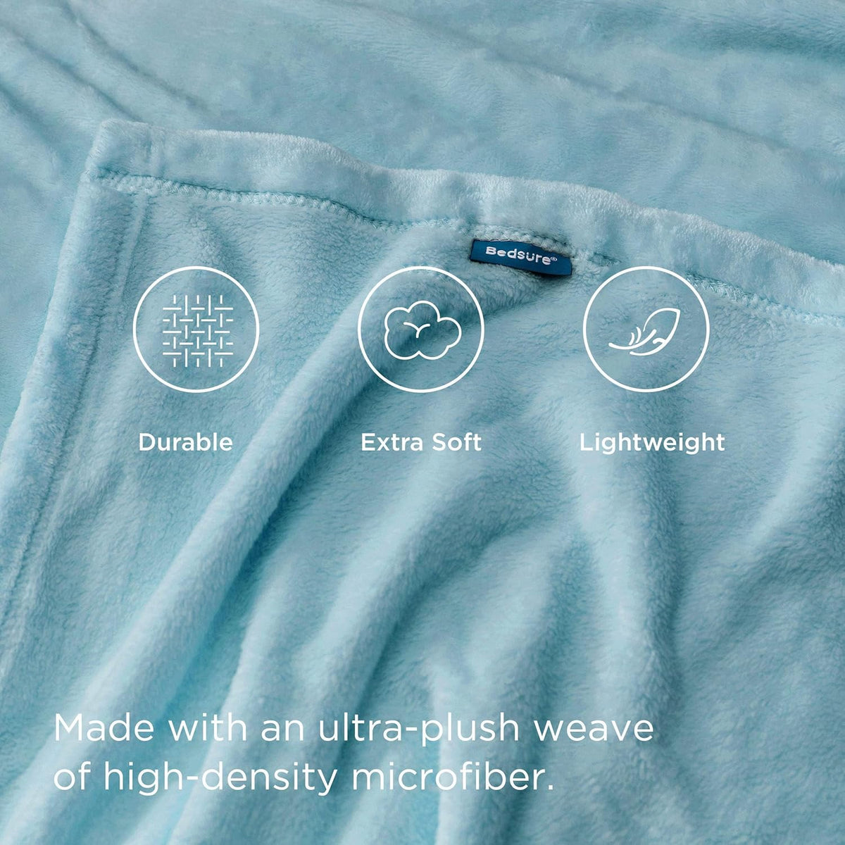 Bedsure Fleece King Size Blankets for Bed River Blue - Soft Lightweight Plush Cozy Fuzzy Luxury Microfiber, 108x90 inches