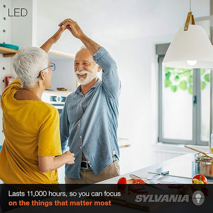 Sylvania LED Light Bulb, 40W Equivalent A19, Efficient 6W, Medium Base, Frosted Finish, 450 Lumens, Daylight - 4 Pack (74084)
