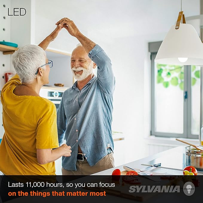 Sylvania LED A19 Light Bulb, 100W = 14W, Non-Dimmable, Frosted Finish, 1500 Lumens, 5000K, Daylight - 12 Pack (40205)