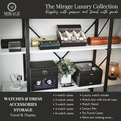 6 watch box display case for men - Travel Case - Royal Green