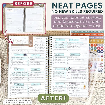 bloom daily planners 2027 Planner (January - December 2027) - Weekly & Monthly Softcover Planner for Women - Calendar Year Inspirational Agenda Book with Stickers - 5.5" x 8.25" - Blue & White Floral