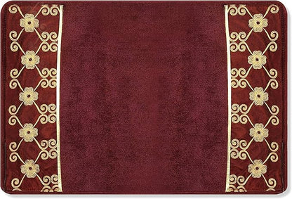 Zahari Home Elegant Rose Classic Bathroom Rug Modern Bath Rug Luxury Contemporary Decor Beautiful Shower Mat Unique Design Stylish Bathroom Runner Rug Bath Shower Tub Décor