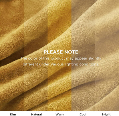 Bedsure Fleece Blanket Twin Size Yellow - 300GSM Lightweight Plush Fuzzy Cozy Soft Warm Blanket for Bed, Sofa, Couch, Travel, Camping, 60x80 inches