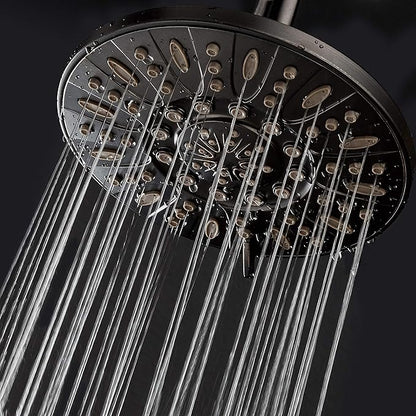 AquaDance OIL RUBBED BRONZE High Pressure 6-Setting 7" Rain Shower Head – Angle Adjustable, Anti-Clog Showerhead Jets, Tool-Free Installation - USA Standard Certified - U.S. Brand