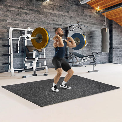 Sivan Fitness 1/2" Thick Rubber Top High-Density EVA Foam Gym Flooring for Home Gym - 48 Sq Ft Exercise Mat Tiles for Workout, Yoga, MMA, Heavy Exercise Equipment Mat - 12 Interlocking Gym Floor Mat