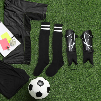 Soccer Shin Guards and Socks Kids Youth Lightweight Soccer Pads Defender with Ankle Protection Ski Shin Guards Football Equipment for Age 4-14 Toddler Boys Girls Teens