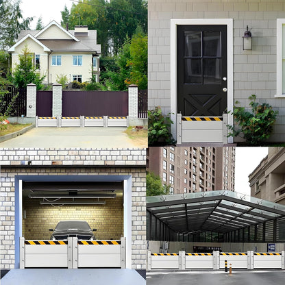 Flood Barriers for Home Exterior,Aluminum Alloy Outdoor Garage Doors Water Barriers for Flooding(H15.7Inch,L17FT)