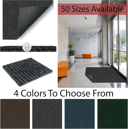 KOECKRITZ Heavy Duty Durable All Weather Indoor/Outdoor Non Slip Entrance Mat Rugs and Runners for Office Business Building Home Garage Front Door (3' x 9', Green)