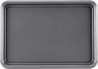 Ayesha Curry Nonstick Bakeware Set with Nonstick Bread Pan, Cookie Sheet, Baking Pan, Baking Sheet and Cake Pans - 6 Piece, SIlver